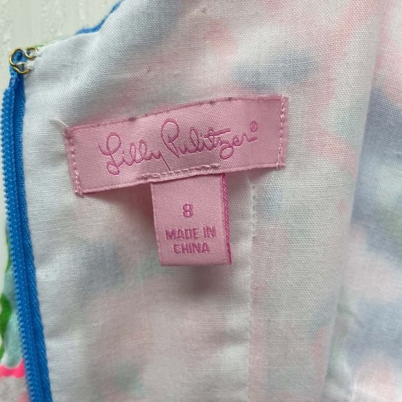Lilly Pulitzer Pink and Blue Sleeveless Sundress - Picture 8 of 10